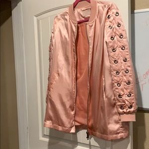Baby Pink Satin Jacket